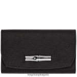 черен Жени портфейл розо кожени изделия Longchamp 6084PZ575