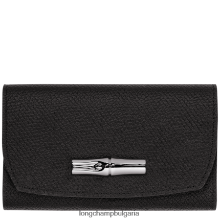 черен Жени портфейл розо кожени изделия Longchamp 6084PZ575