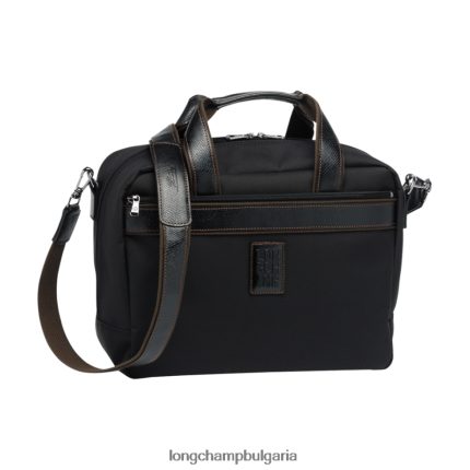 черен Жени пътна чанта boxford чанти Longchamp 6084PZ774