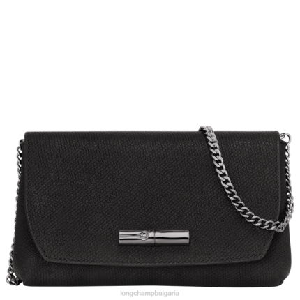черен Жени съединител Roseau кожени изделия Longchamp 6084PZ250