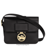 черен Жени чанта за кръстосано тяло box-trot чанти Longchamp 6084PZ228