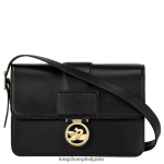 черен Жени чанта за кръстосано тяло box-trot чанти Longchamp 6084PZ231