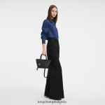 черен Жени чанта за пощенска кутия чанти Longchamp 6084PZ163 - Image 2