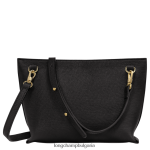 черен Жени чанта през рамо за пощенска кутия чанти Longchamp 6084PZ306 - Image 4