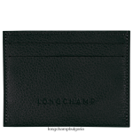черен Жени le foulonne картодържател кожени изделия Longchamp 6084PZ643