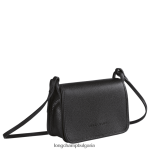 черен Жени le foulonne портфейл на верига кожени изделия Longchamp 6084PZ327 - Image 3