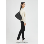 черен Жени le foulonne скитник чанта чанти Longchamp 6084PZ388 - Image 2