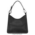 черен Жени le foulonne скитник чанта чанти Longchamp 6084PZ388