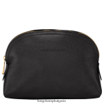 черен Жени le foulonne торбичка кожени изделия Longchamp 6084PZ694