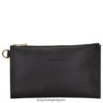 черен Жени le foulonne торбичка кожени изделия Longchamp 6084PZ699