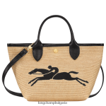 черен Жени le panier pliage кошница чанта чанти Longchamp 6084PZ28