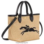 черен Жени le panier pliage кошница чанта чанти Longchamp 6084PZ28 - Image 3