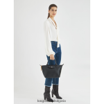 черен Жени le pliage city чанта с горна дръжка чанти Longchamp 6084PZ87 - Image 2