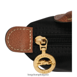 черен Жени le pliage оригинална торбичка с дръжка кожени изделия Longchamp 6084PZ662 - Image 6