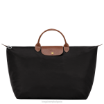 черен Жени le pliage оригинална чанта за пътуване чанти Longchamp 6084PZ805