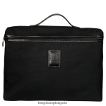 черен мъже куфарче Boxford чанти Longchamp 6084PZ1091