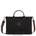 черен мъже куфарче Boxford чанти Longchamp 6084PZ464