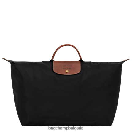 черен мъже пътна чанта / раница чанти Longchamp X D'heygere 6084PZ832