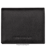 черен мъже le foulonne кесия за монети кожени изделия Longchamp 6084PZ542