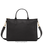 черен мъже le foulonne куфарче чанти Longchamp 6084PZ467