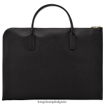 черен мъже le foulonne куфарче чанти Longchamp 6084PZ470 - Image 4