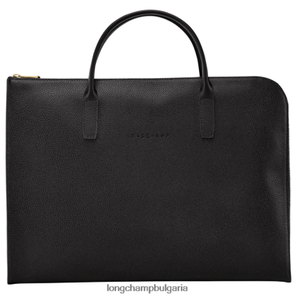 черен мъже le foulonne куфарче чанти Longchamp 6084PZ470