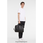 черен мъже le foulonne куфарче чанти Longchamp 6084PZ478 - Image 2
