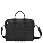 черен мъже le foulonne куфарче чанти Longchamp 6084PZ478 - Image 4