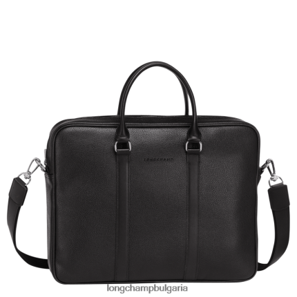 черен мъже le foulonne куфарче чанти Longchamp 6084PZ478