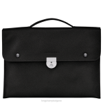 черен мъже le foulonne куфарче чанти Longchamp 6084PZ483