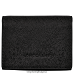черен мъже le foulonne портфейл кожени изделия Longchamp 6084PZ595