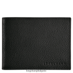 черен мъже le foulonne портфейл кожени изделия Longchamp 6084PZ633