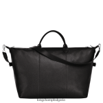 черен мъже le foulonne пътна чанта чанти Longchamp 6084PZ830 - Image 3