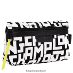 Черно бяла Жени le pliage lgp торбичка кожени изделия Longchamp 6084PZ677 - Image 2