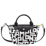 Черно бяла Жени le pliage lgp чанта чанти Longchamp 6084PZ89