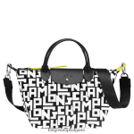 Черно бяла Жени le pliage lgp чанта чанти Longchamp 6084PZ90