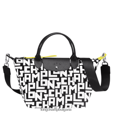 Черно бяла Жени le pliage lgp чанта чанти Longchamp 6084PZ90