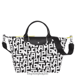 Черно бяла Жени le pliage lgp чанта чанти Longchamp 6084PZ91