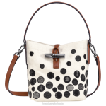 Черно бяла Жени Roseau Essential Bucket bag чанти Longchamp 6084PZ256
