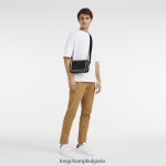 Черно бяла мъже le foulonne чанта за фотоапарат чанти Longchamp 6084PZ1124 - Image 2