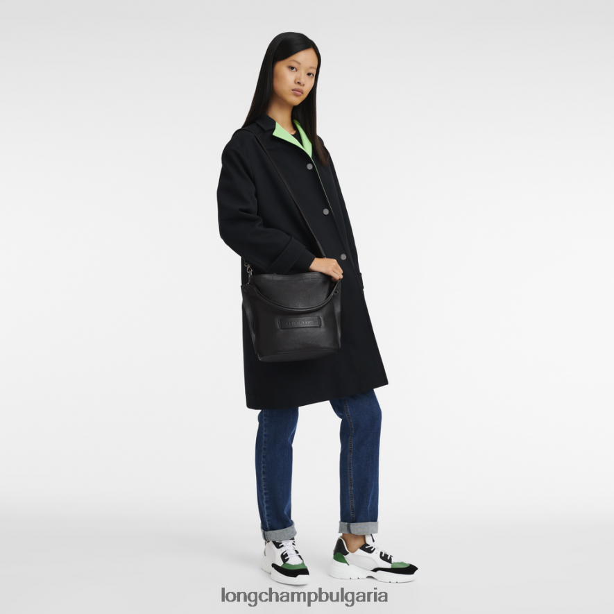 черен Жени 3d чанта през рамо чанти Longchamp 6084PZ312