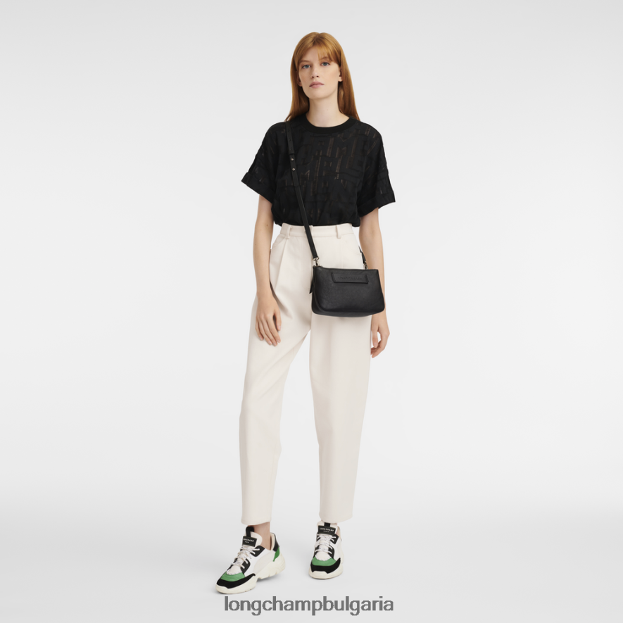 черен Жени 3d чанта през рамо чанти Longchamp 6084PZ317