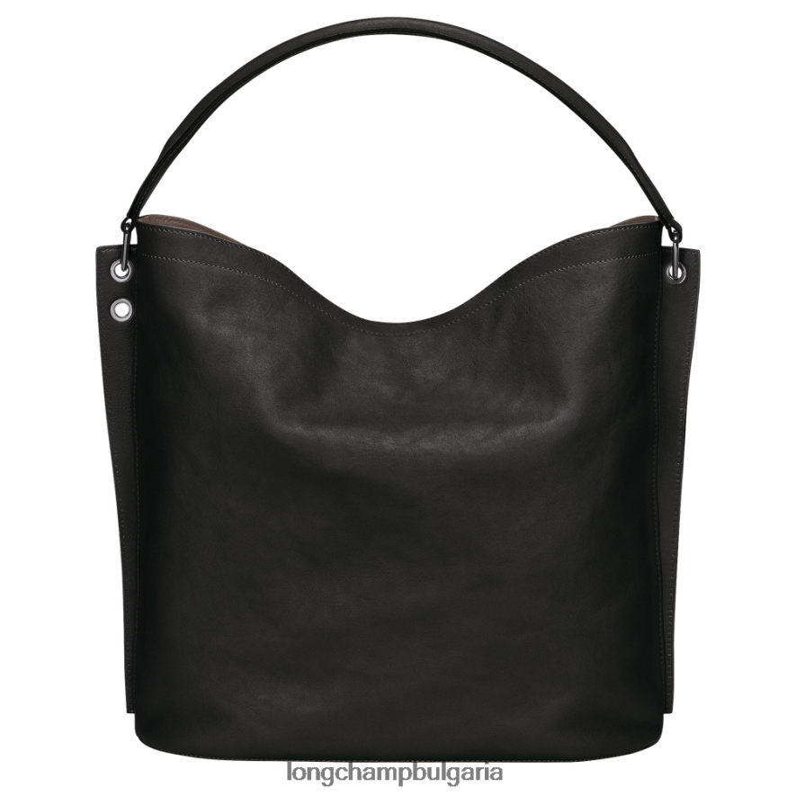 черен Жени 3d скитник чанта чанти Longchamp 6084PZ398
