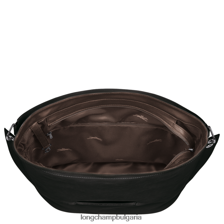 черен Жени 3d скитник чанта чанти Longchamp 6084PZ398