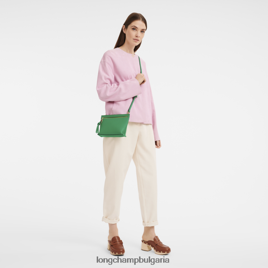 трева/зелена светлина Жени чанта през рамо за пощенска кутия чанти Longchamp 6084PZ310