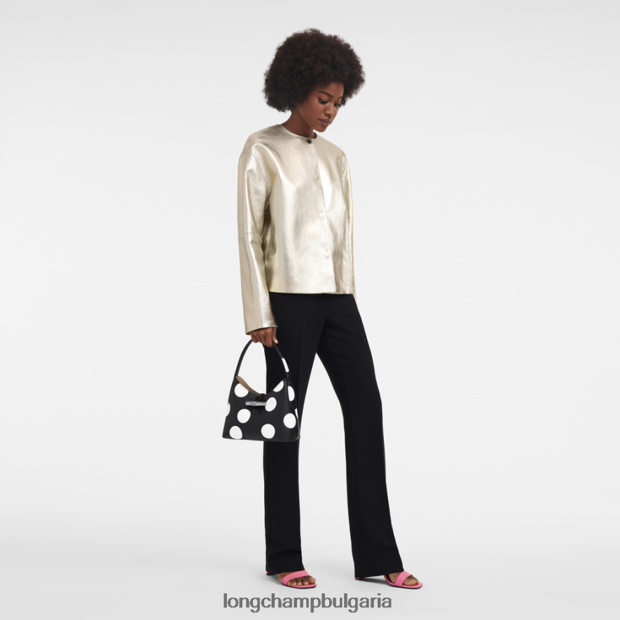 черен Жени розова скитник чанта чанти Longchamp 6084PZ383