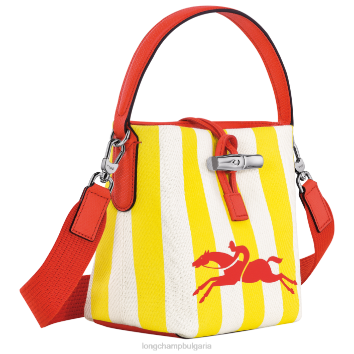жълто/бяло Жени Roseau Essential Bucket bag чанти Longchamp 6084PZ245