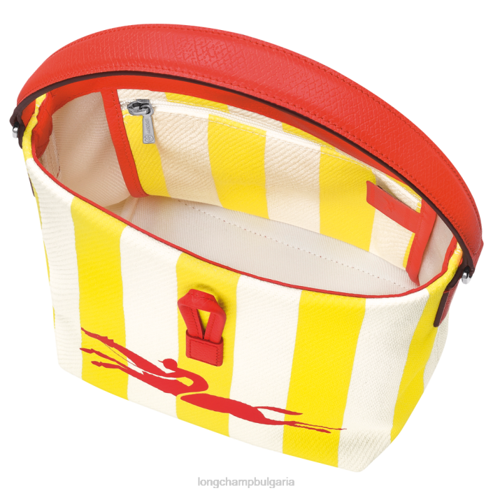 жълто/бяло Жени Roseau Essential Bucket bag чанти Longchamp 6084PZ245