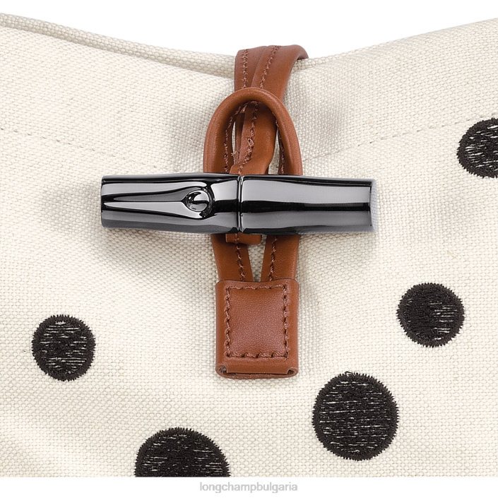 Черно бяла Жени Roseau Essential Bucket bag чанти Longchamp 6084PZ256