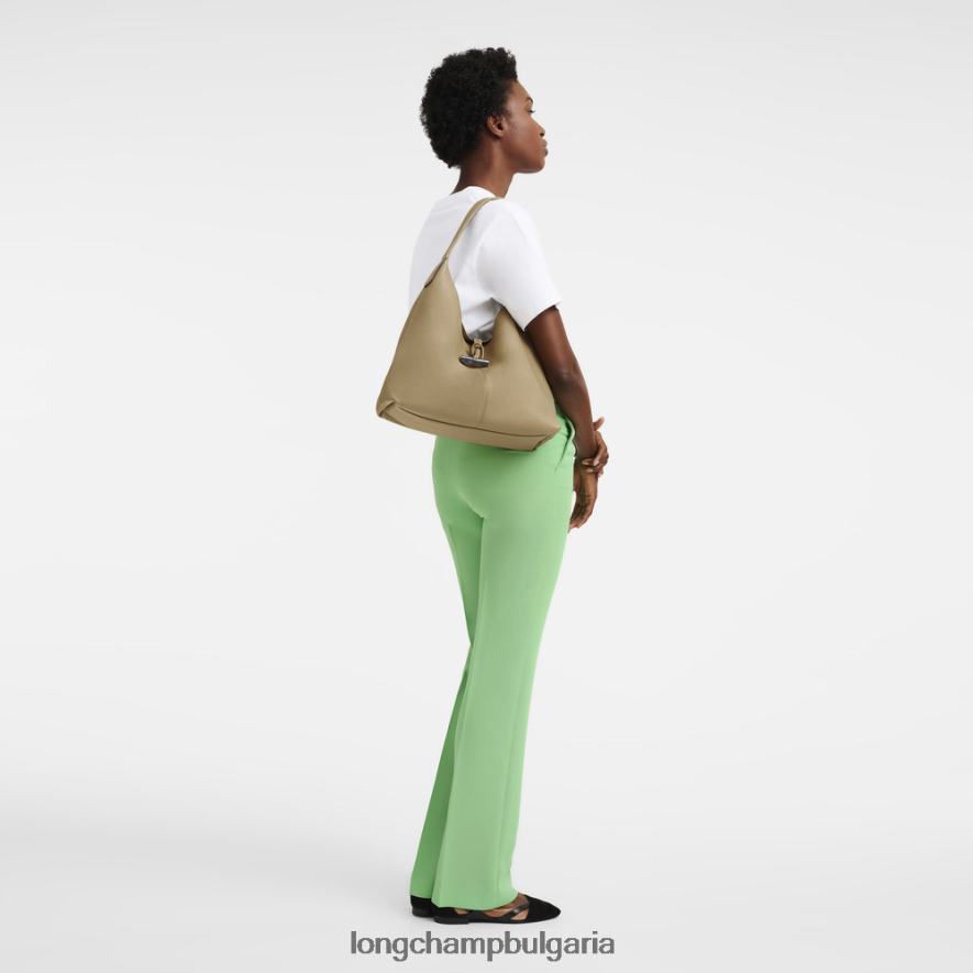 бежово Жени чанта Roseau Essential Hobo чанти Longchamp 6084PZ32
